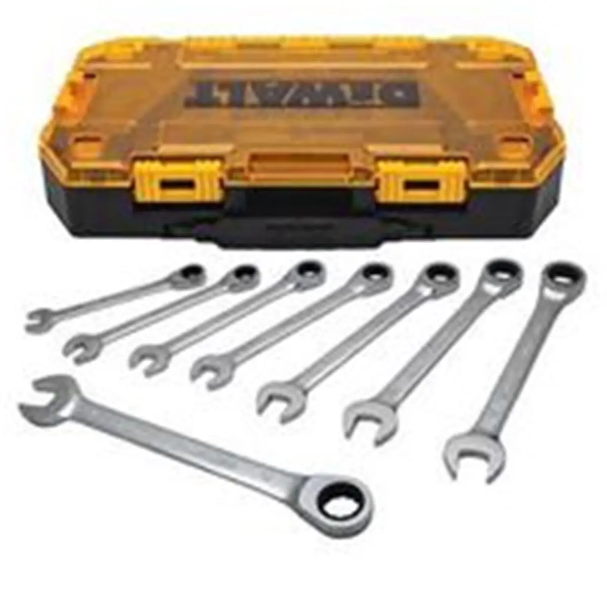 212 MAIN 8-Piece Metric Hex Combination Wrench Set - Full Polish Metal Construction, Stamped Grips with Stamped Markings, 72-Tooth Ratcheting, 15-Degree Offset Open End for Tight Spaces