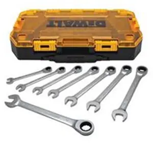 212 MAIN 8-Piece Metric Ratcheting Hex Combination Wrench Set - Full Polish Metal Construction, Stamped Grips for Tight Spaces, Cycling Equipment Use