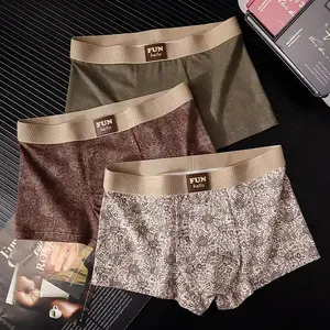 Classic Floral Print Men’s Underwear | Cotton Boxer Briefs, Skin-Friendly & Breathable, Stylish New Design