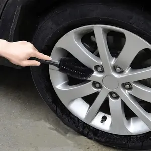 2-Piece Multi-Functional Car Wheel Brush, Tire Cleaning Brush, Car Wash Tool, Tire Brush, Hair Styling Brush