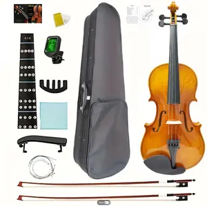 Beginner Brown Violin Adult 4/4 Introductory Learn to Use Adult Brown Violin Advanced Violin Junior Violin