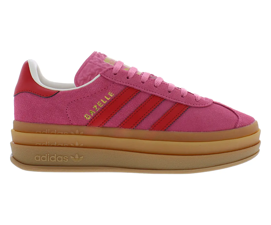 Adidas Gazelle Bold GS Girls' Casual Low-Top Sneakers Shoes, Round Toe, Lace-Up Design, 1 Pair Kids' Sport Footwear for Sports & Outdoor Activities