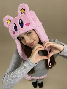 Autumn Winter Fashion Beanie Hat, Warm Cartoon Embroidery Pattern, Unisex Fitted Plush Cap, Street Style, Fall & Winter