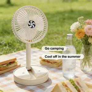 Three-speed adjustable, foldable, silent, USB rechargeable desktop wireless fan – a portable fan suitable for kitchens, outdoor camping, dormitories, and offices. It features an air circulator, a 1200mAh high-capacity battery for long-lasting operation.