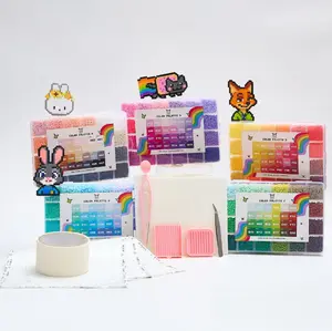 PixieBeads 48 / 72 / 96 / 120 Starter Combo with Premium Tool Set, 500ct per Color, 2.6mm Premium Fuse Beads, DIY Pixel Craft Kit: PixieBeads, Premium Tool Set