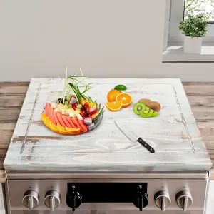 Noodle Board Stove Cover, 30 x 22 Inch Wooden Stove Top Covers for Glasstop Stove and Electric Stove, Gas Stove Burner, Wooden Serving Tray