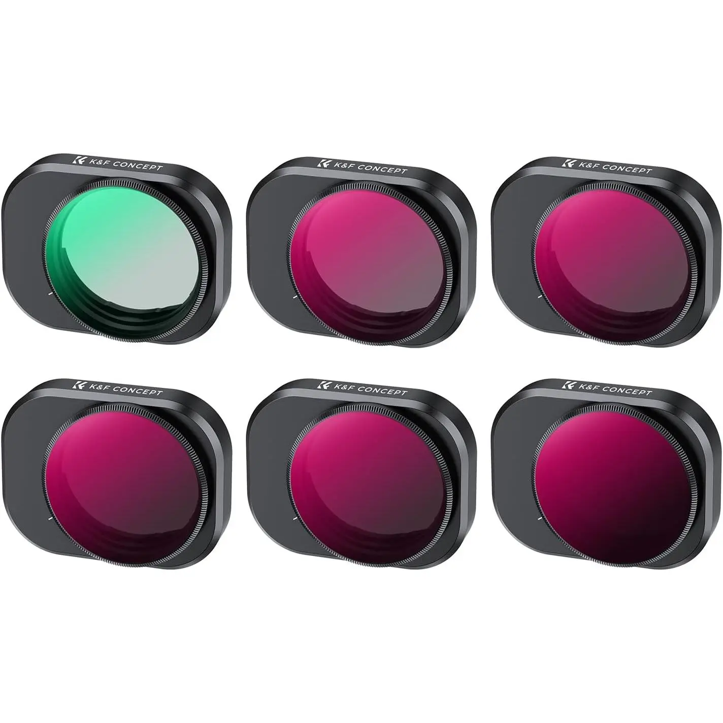 K&F Concept CPL ND&PL Filters Set Compatible with DJI Mini 4 Pro, 6 Pack-CPL, ND4&PL, ND8&PL, ND16&PL, ND32&PL, ND64&PL, Multi-Coated Gimbal Safe Optical Glass Filter