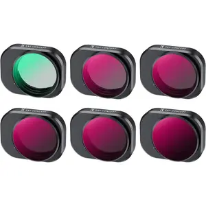 K&F Concept CPL ND&PL Filters Set Compatible with DJI Mini 4 Pro, 6 Pack-CPL, ND4&PL, ND8&PL, ND16&PL, ND32&PL, ND64&PL, Multi-Coated Gimbal Safe Optical Glass Filter