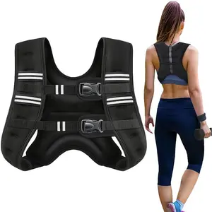 Weighted Vest Woman - 6lb/8lb/12lb/16lb/20lb/25lb/30lb Womens Weight Vest for Walking, Strength Training Weight Vests for Men, Reflective Stripe Fitness Vest for Workout Running Jogging