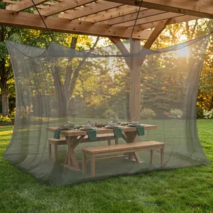 Oversized Mesh Mosquito Net, 4-Corner Free-Installation Design, Portable for Outdoor Camping & Indoor Use, Travel-Friendly Sports & Outdoor Leisure Equipment
