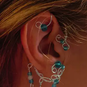 Aquamarine Ear Cuffs