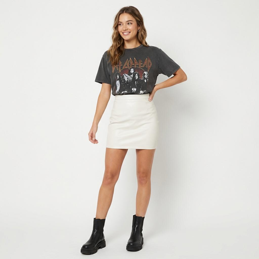 Going Out Faux Leather Skirt