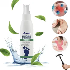 【2 bottles 】Foot Spray with Tea Tree Oil - Athletes Foot Treatment, Foot Odor Eliminator, Moisturizing Dry Feet & Soles, Long-Lasting Antibacterial & Deodorizing Foot & Toenail Care Spray sanitizer nail