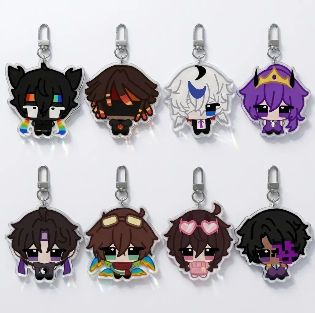 MCYT Keychains, Unstable Universe MCYT Yt Translucent Acrylic Keychain, [MCYT] Keychain ParrotX2, CuteGuy, LDShadowLady...