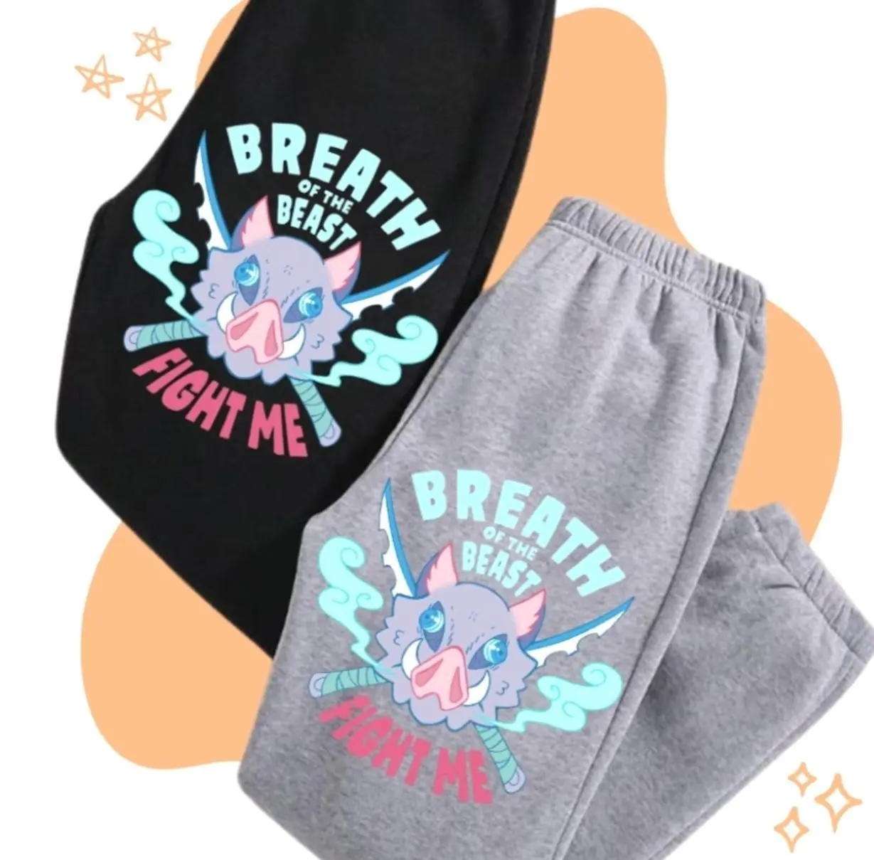 Demon Slayer x Inosuke Sweatpants Anime Graphic Heavy Blend Unisex Joggers Retro Cotton Pants Classic Fit S-3XL 6KE