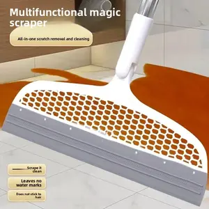 Magic Broom, Bathroom Floor Scrubber, Sweep and Mop Combo, Efficient Dust and Dirt Removal, Multi-Surface Cleaning Tool