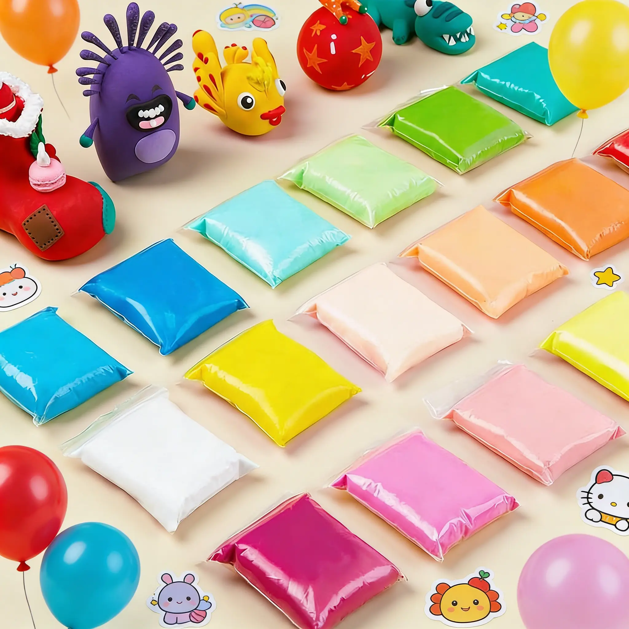 Creative Air-Dry Clay Set for Boys and GirlsUltra-Light Magic Clay with ...