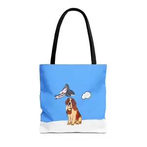 9ohcci's Meet Somang Tote Bag - Furry Friends Collection Part 1, Spun Polyester Material Women's Positivity