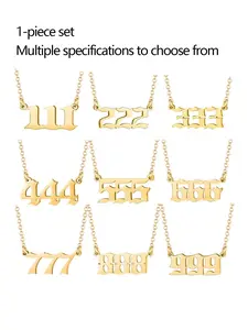 Number Pendant Necklace, Fashion Jewelry for Party, Daily Clothing Decor, Trendy All-match & Exquisite Jewelry for Birthday Gift, Statement Necklace, Necklace Initial
