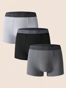 KRYPT Men's Boxer Briefs 3-Pack Contrast Waistband Everyday Underwear