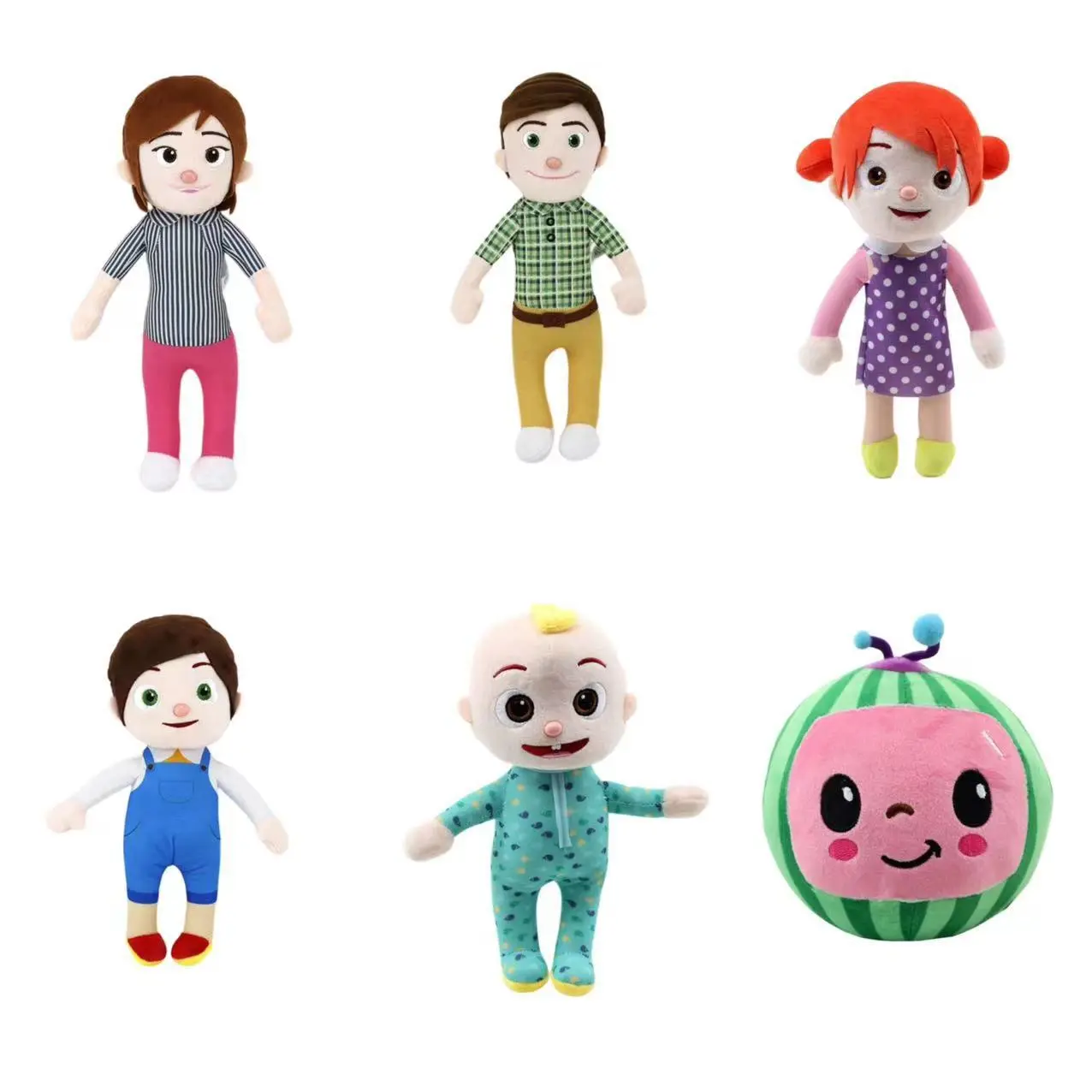 CoComelon JJ Plush Toy – Soft Stuffed Doll of Baby Boy Jojo with Watermelon Outfit, Cute Cartoon Character Gift for Kids, Toddlers, Boys and Girls Birthday