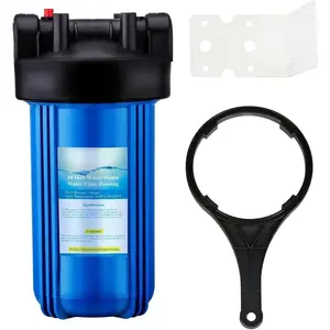 10-Inch Whole House Big Water Filter Housing-Fit for 4.5"x10"Filters -Blue-1 Inch Plastic Port