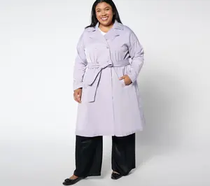 BEAUTIFUL by Lawrence Zarian Regular Pleated Double Breasted Trench Coat