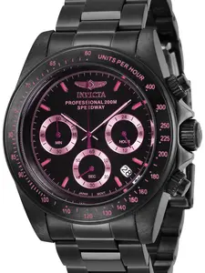 Invicta Men's 39mm Speedway Quartz Chronograph Blackout Bracelet Watch