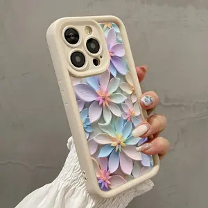 Phone Case - Colorful Flat Flower Phone Cases for Iphone 17,17AIR,17PRO,17PROMAX,16,16Plus,16Pro,16ProMax,15,15Plus,15Pro,15ProMax,14,14 Plus,14Pro,14ProMax,13,13Pro,13ProMax,16E,17E,12MINI,13MINI,12,12Pro,12ProMax,X,XS,XSMAX,11,11Pro,11ProMax