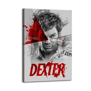 Dexter TV SeriesVintage Wall Art Aesthetic Poster Retro Minimalist Line Drawing Print Creates A Calm and Serene Atmosphere for Your Bedroom Or Office Photo Decoration