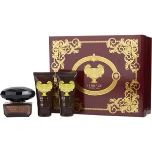 Versace Crystal Noir Set-Edt Spray 1.7 Oz & Body Lotion 1.7 Oz & Shower Gel 1.7 Oz For Women