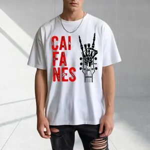 Caifanes Rock Hand Guitar Comfy Printed Tee Ring-Spun Cotton Soft-Washed T-Shirt Trendy Tops Perfect Gift