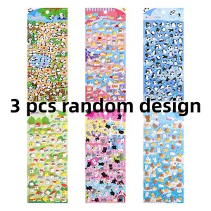 3 pcs/6 pcs Random Cute Animals Penguin Panda Mini 3D Puffy Decor Stationery Stickers Scrapbooking DIY Diary Sticker School Gift