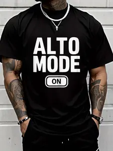 100% cotton Alto Singer Vocal Range Vocalist Voice SSinging Choir Printed T-shirt, Short-sleeved Crew Neck Casual Top, Suitable For All Seasons, Men's Wear