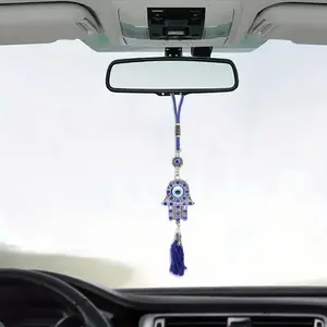 Eye & Tassel Design Car Rearview Mirror Pendant, Creative Car Rearview Mirror Hanging Decoration, Car Interior Decorative Accessories for Women & Men, Car Ornament