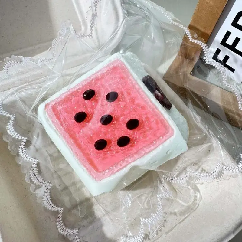 【Buy 3 get 1 free】Juicy Watermelon (Oozing Filling) tabba squishies kidstoysFood-Grade Silicone Slow-Rising Rebound Squishy Fidget Toys for Stress Relief - Soft Squeeze Toys with Thick Creamy Slime Texture, Handmade Non-Toxic Sensory Toys