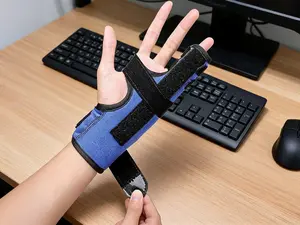 Pinky Finger Metacarpal Splint  Boxer Fracture Splint, Pinky Finger Splint, Adjustable Two Finger Brace for 4th or 5th Finger, Metacarpal Splint Hand Brace for Arthritis Fracture Broken Mallet Dislocated Trigger Finger(S/M)