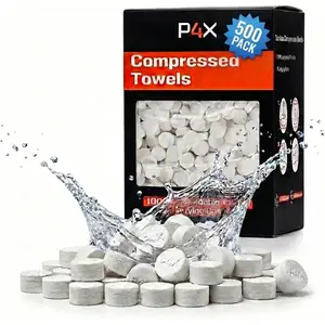 Compressed Towel Tablets -   Camping Toilet Paper Tablets,  for Hiking, Travel and Backpacking - Disposable Washcloths,  Wipes, Paper Towel  Tissue - 100/250/500 Pack