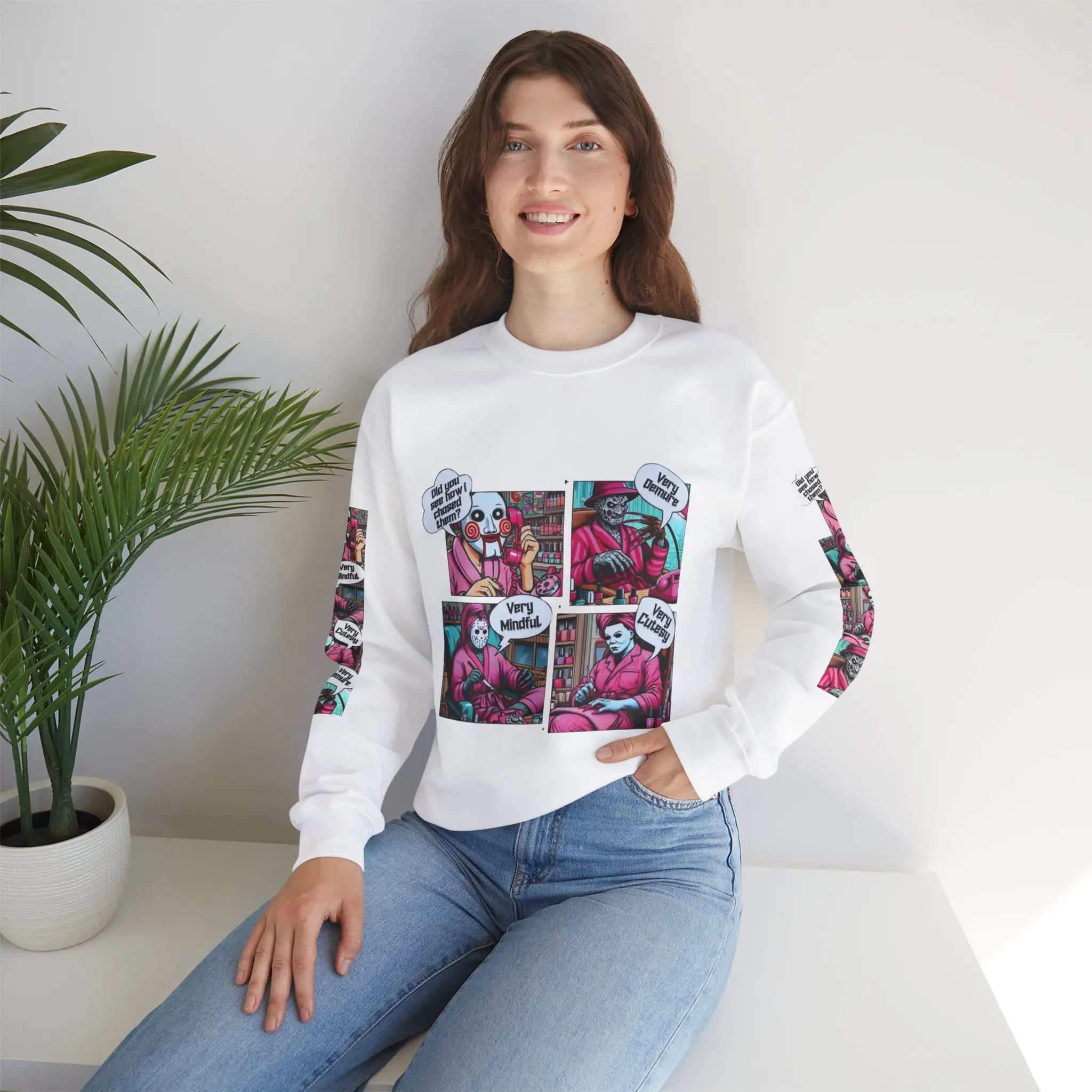 Very Demure Moments Sweatshirt, Cozy Graphic Crewneck for Relaxation, Gift for Her, Mental Health Awareness, Casual Chill Style