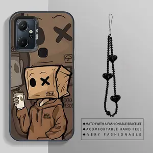 Infinix SMART 6 PLUS Headset boy with bracelet combination outfit phone Case For Infinix SMART 6 PLUS with PET Shock proof design perfect for popular