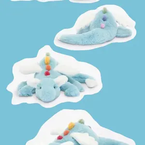 Sky Dragon Plush Toy Cute Soft Stuffed Animal, Perfect Gift for Birthdays and Parties, Adorable Huggable Collectible Doll