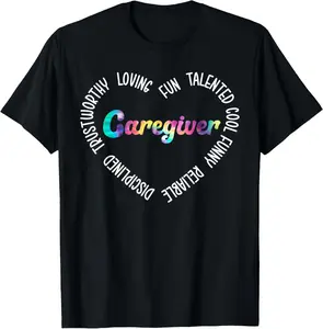 100% Cotton Care Giver Appreciation for Caregivers Caregiver T-Shirt