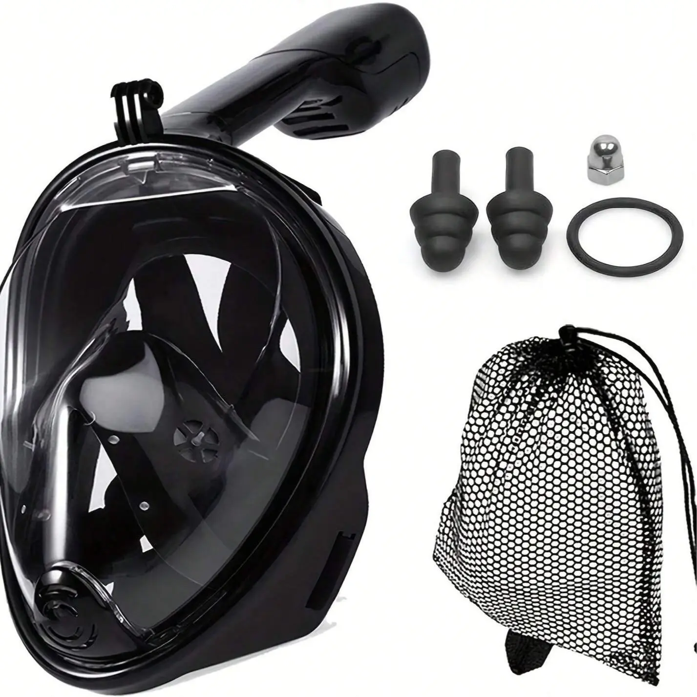 Full Face Diving Mask, 1 Count Foldable Design Diving Mask with Camera Holder, Anti Fog & Leak Prevention Technology Diving Equipment for Adults, Diving Gear