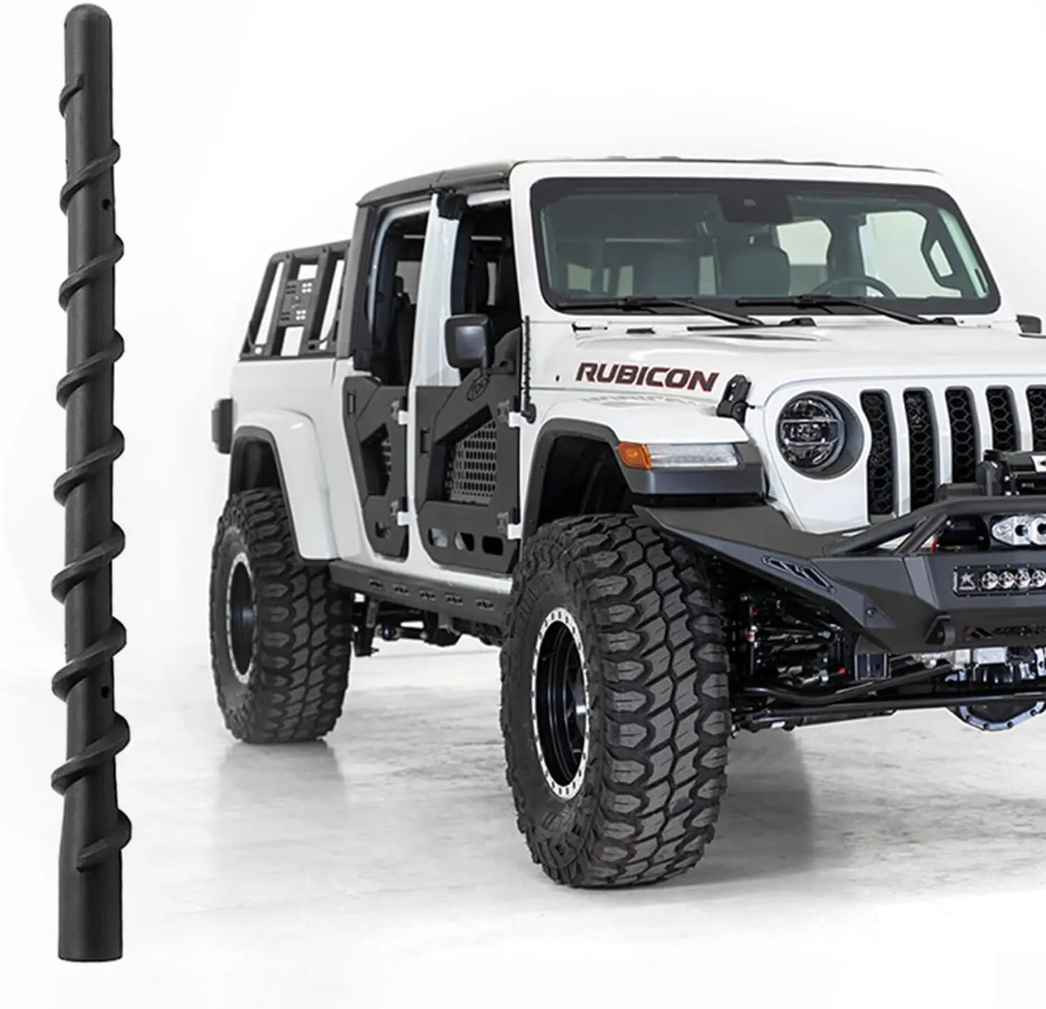 Short Antenna for 2007+ Jeep Wrangler Gladiator JK JL Sahara Rubicon 7 Inch | Low Profile Rubber Carwash Proof Replacement Antenna Jeep Accessories