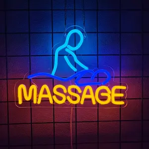 Massage Neon Sign for Wall Decor,   USB Powered Neon Light Sign for Spa Salon, Home, Business, Shop, Bar Store