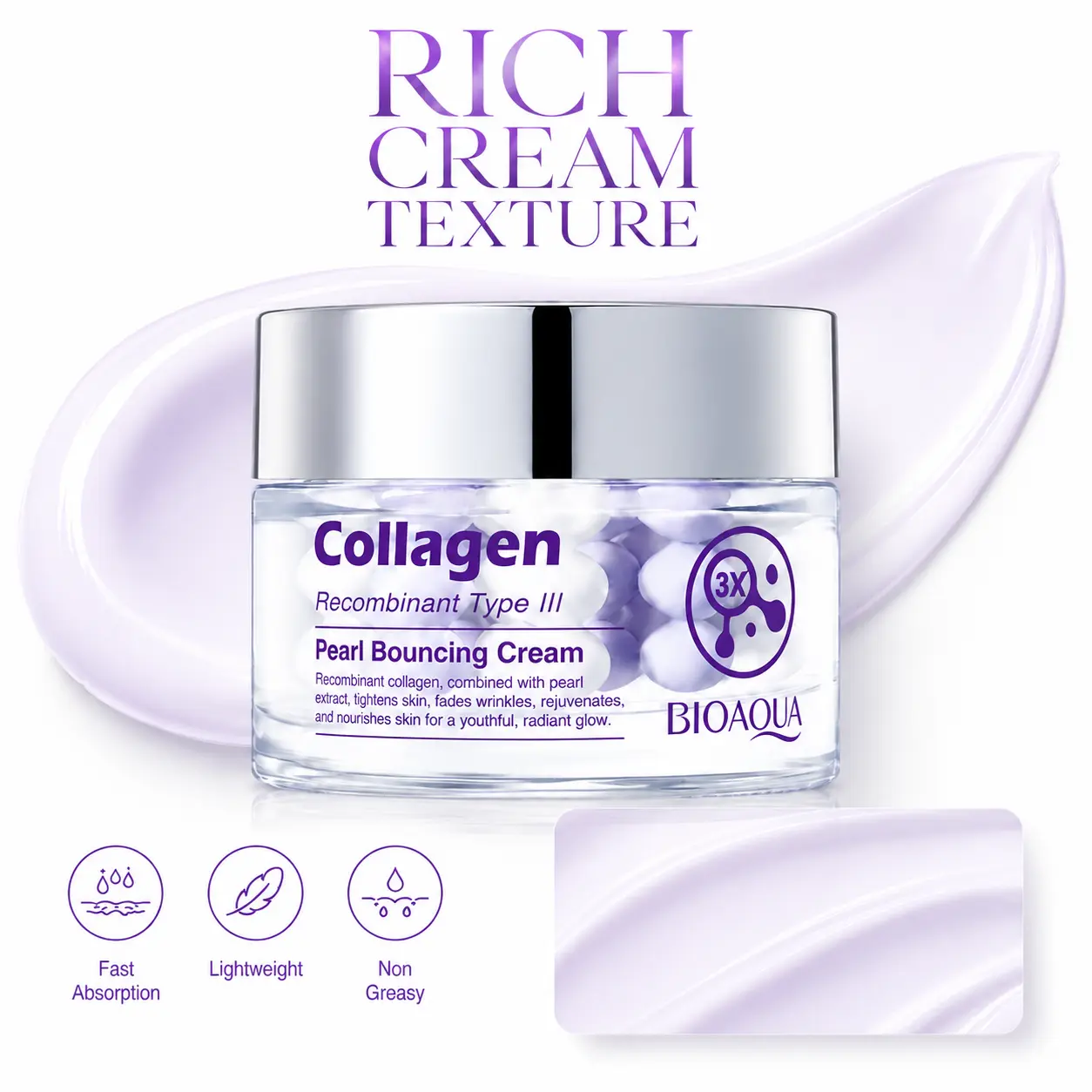 Korean Collagen Cream | Hyaluronic Acid and Collagen Moisturizing lotion | Efficient Brightening and Firming Formula | Deep moisturizing and firming Korean skin care