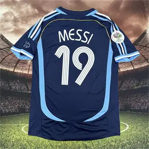 2006 World Cup Argentina Messi No.19 Away Short Sleeve Soccer Jersey