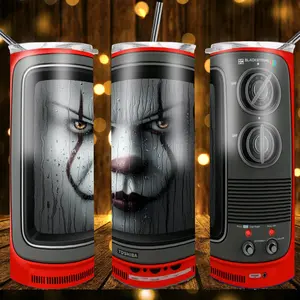 Horror Movies 20oz Tumblers Michael Myers Freddy Chucky Jason and Pennywise Bottle Drinkware--=%2=- skinny=%2=----=%2=- tumbler=%2=-- skinny tumbler