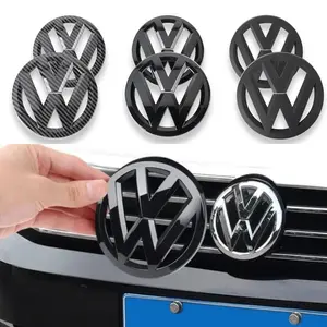 1/2PCS Not Affect ACC Car Front Grille Emblem Rear Trunk Lid Cover Sticker Decoration Auto Modification Accessorie For Volkswagen VW Tiguan 2017 2018 2019 2020