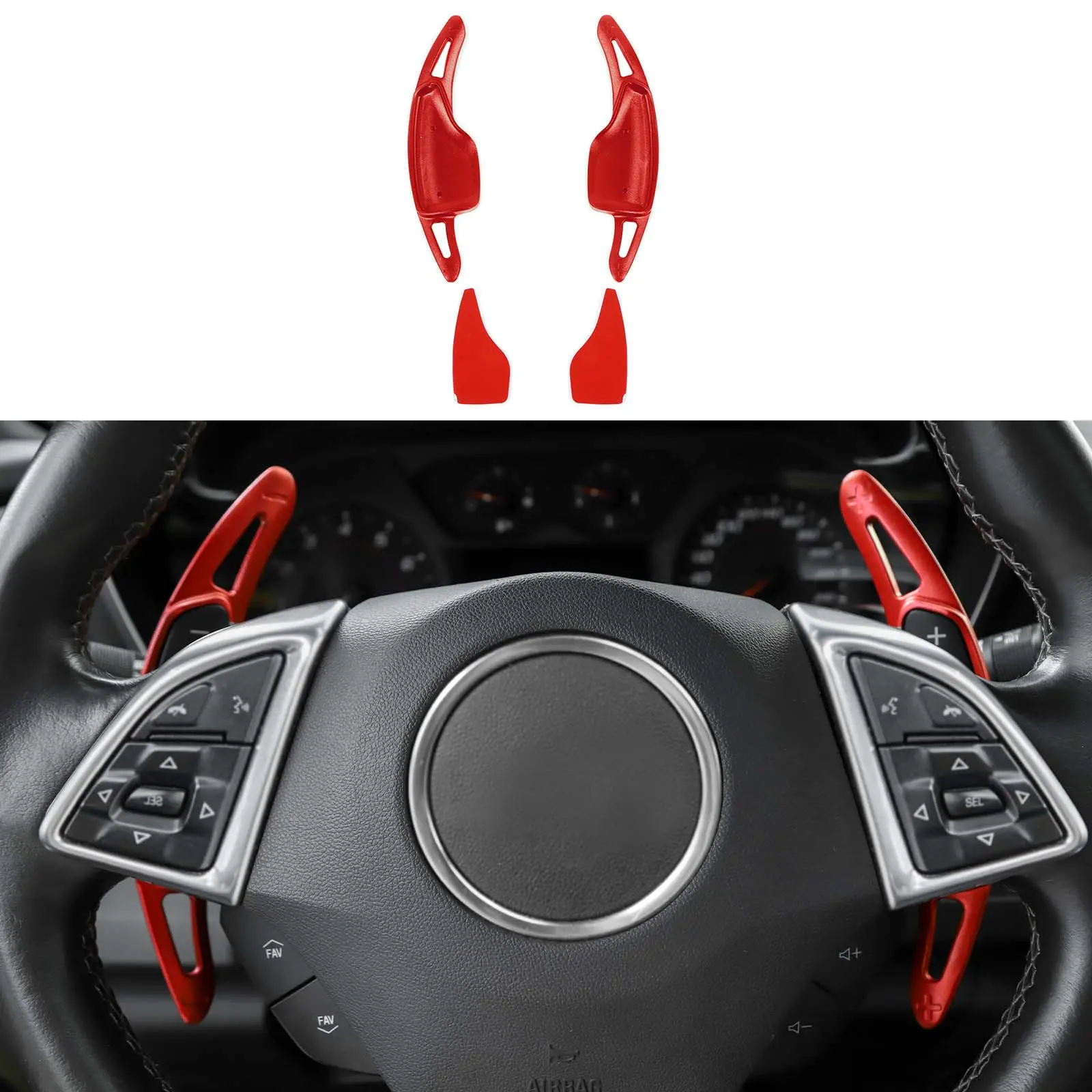 Steering Wheel Shift Paddle Shifter Cover Trim for 2017+ Camaro, 2014-2019 Corvette C7, Automotive Interior Stickers, Car Accessories, Car Decorations, Accessories For Car